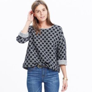 Madewell black polka dot pullover